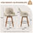 25" Swivel Upholstered Counter Stool with Solid Rubberwood Frame &  Full Back Arms-1085620291