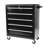 5 Drawers Rolling Tool Chest Cabinet with Wheels, Tool Storage Cabinet and Tool Box Organizer for Garage Warehouse Workshop, Black
