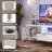 Kruszewski 55" Fluted TV Stand for 60 Inch TV, Glossy Media Console with Wave Pattern Buffet Cabinet-1622895235