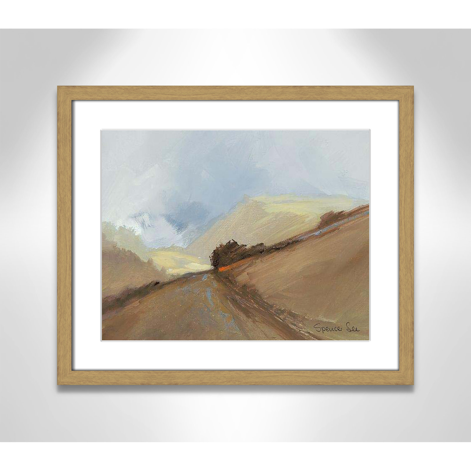 Heaven And Earth II by Spencer Lee, 16" H x 19" W x 0.75" D, Natural Framed