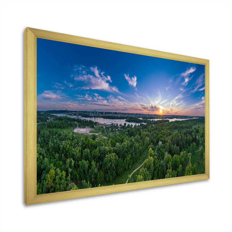 Rurale d'été en campagne, Alabama, sur toile, H 24 po x l 32 po x P 1 po, Cadre doré à une seule photo