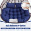 Coussin de siège double 59 po x 39 po, coussin de siège imperméable 6,3 po avec coussins pour patio et jardin-1966337264