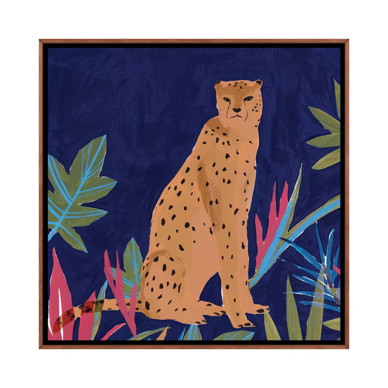 «Cheetah II» par Isabelle Z - impression d'art graphique, Pas de tapis, H 18 po x l 18 po x 1,5 po