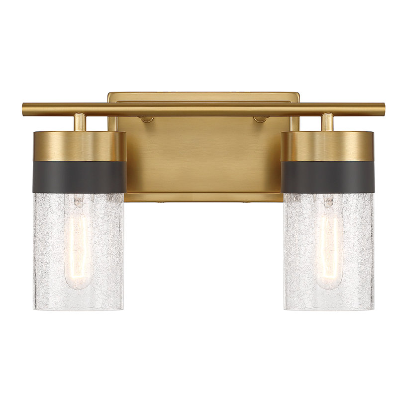 Éclairage pour meuble-lavabo à 2 lumières Cabriano, Deux lumières, 8.75" H x 14" W x 14" D