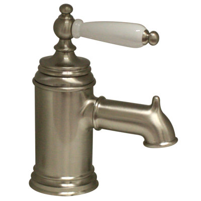 Robinet de lavabo de salle de bain avec poignée en porcelaine à un trou et levier Fountainhaus