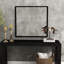 Miroir de salle de bain en aluminium noir avec une largeur de 32 pouces, avec et déformant, finition moderne, réflexion pour le couloir, large, corrosion par gauchissement, esthétique, vue claire et précise-130829885