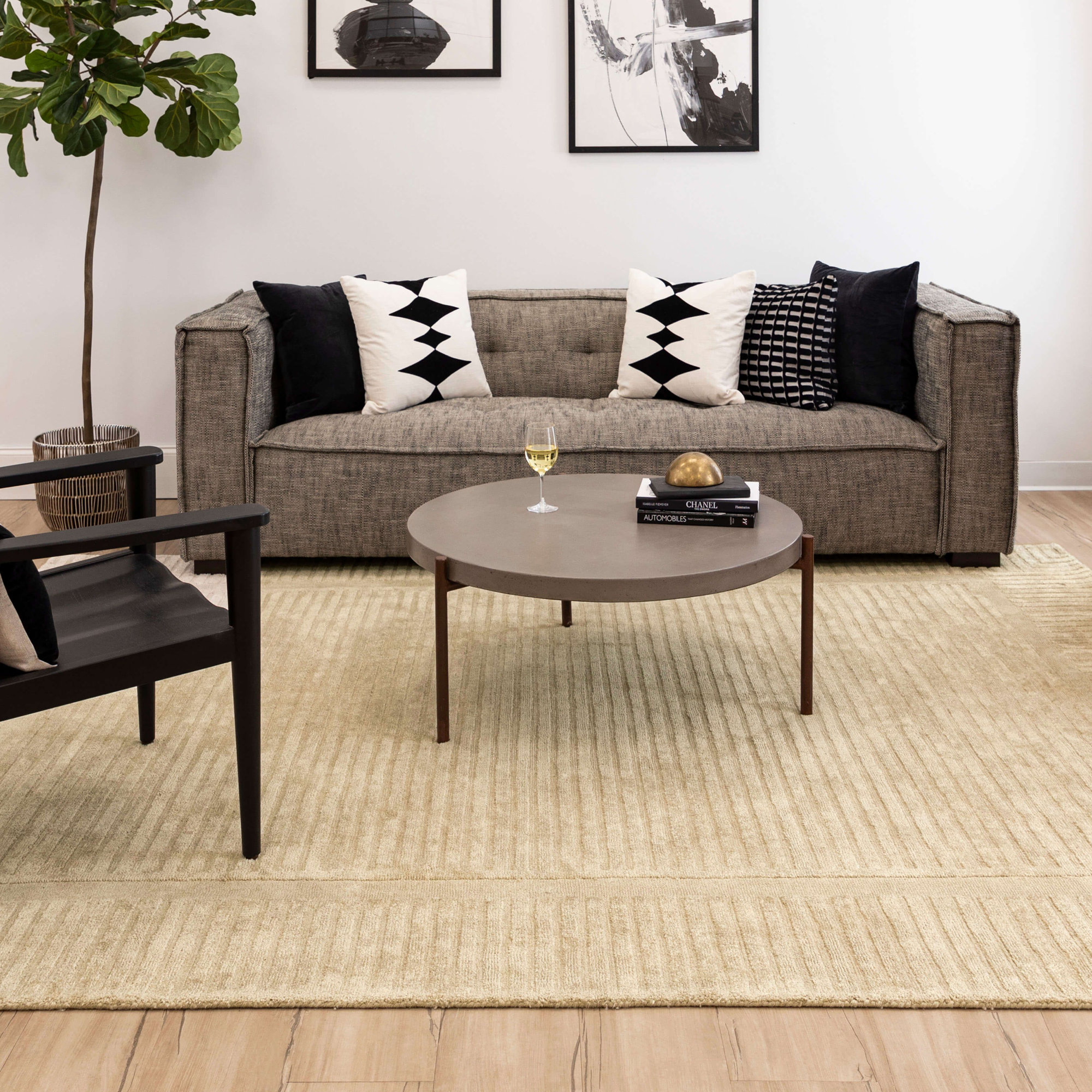 Karastan Rugs Terra Firma Cream Area Rug, Rectangle 5' x 8'