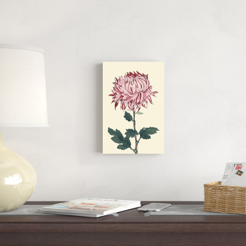 Chrysanthème bloc de bois IV, H 12 po x l 8 po