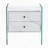 Double-drawer bedside table. The board surface is MDF with grain sticker, and both sides are transparent tempered glass. The design is simple and elegant, with excellent storage functions-1433599279