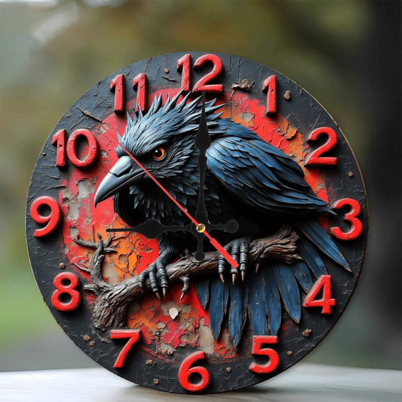 Horloge murale Black Raven