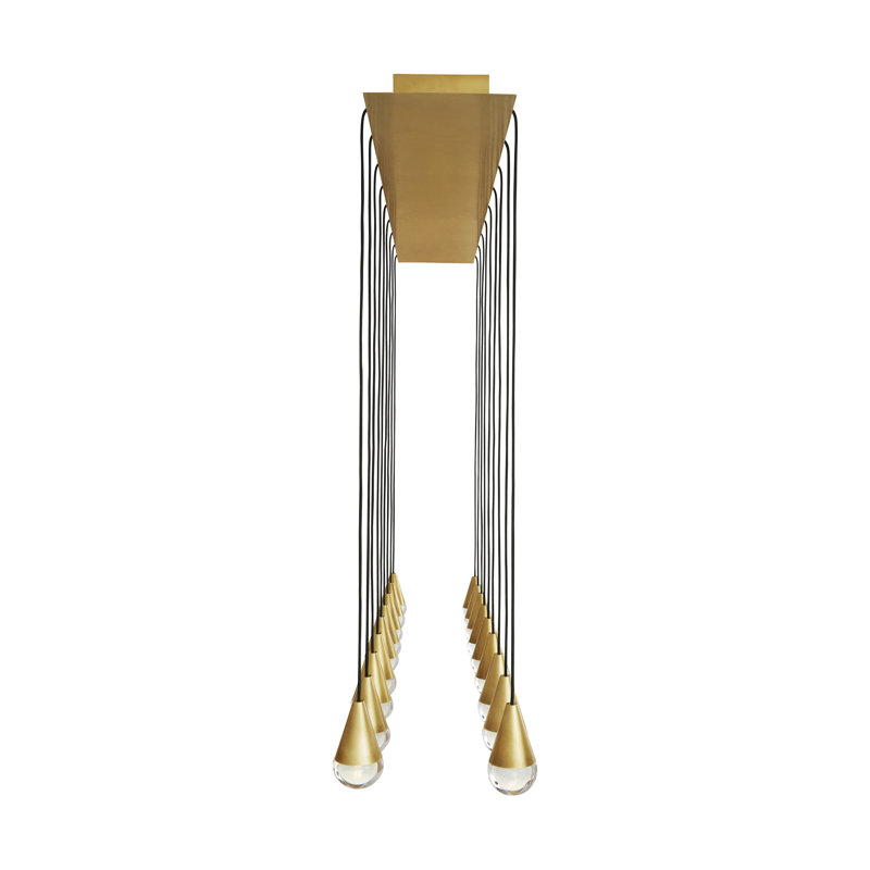Cupola 18 - Light LED Pendant, Natural Brass