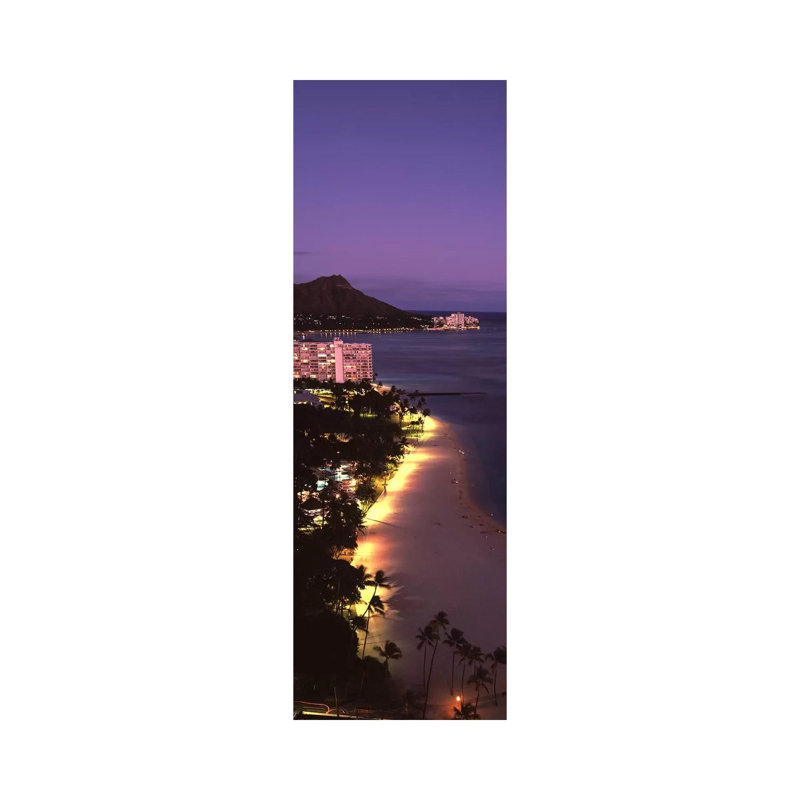 Buildings At The Waterfront, Honolulu, Oahu, Honolulu County, Hawaii, USA #2 - Wrapped Canvas Panoramic Print