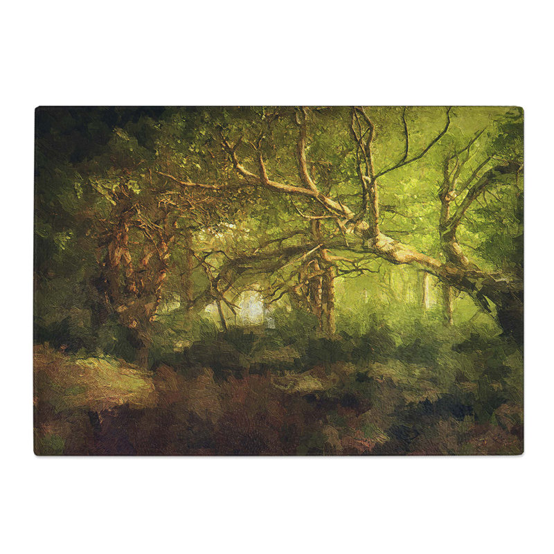 Tempered Glass Mystical Forest Chopping Board, 39 cm W x 28.5 cm L