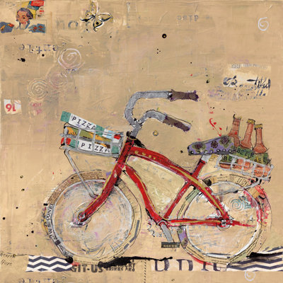 Pizza And Beer by Kellie Day - Wrapped Canvas Painting