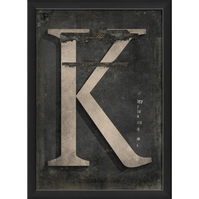 « letter k », art textuel encadré