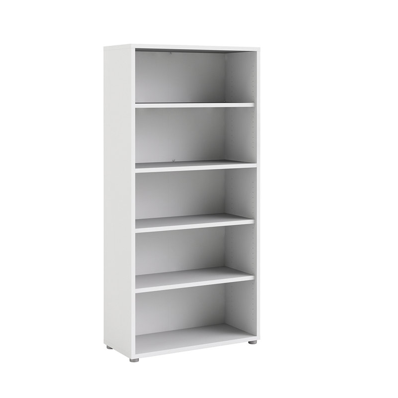Bezarez 186cm H x 89.2cm W Standard Bookcase, White
