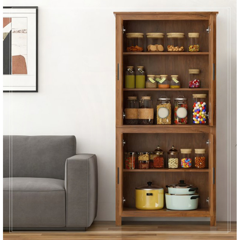 Armoire de rangement autoportante, garde-manger, avec tablettes réglables