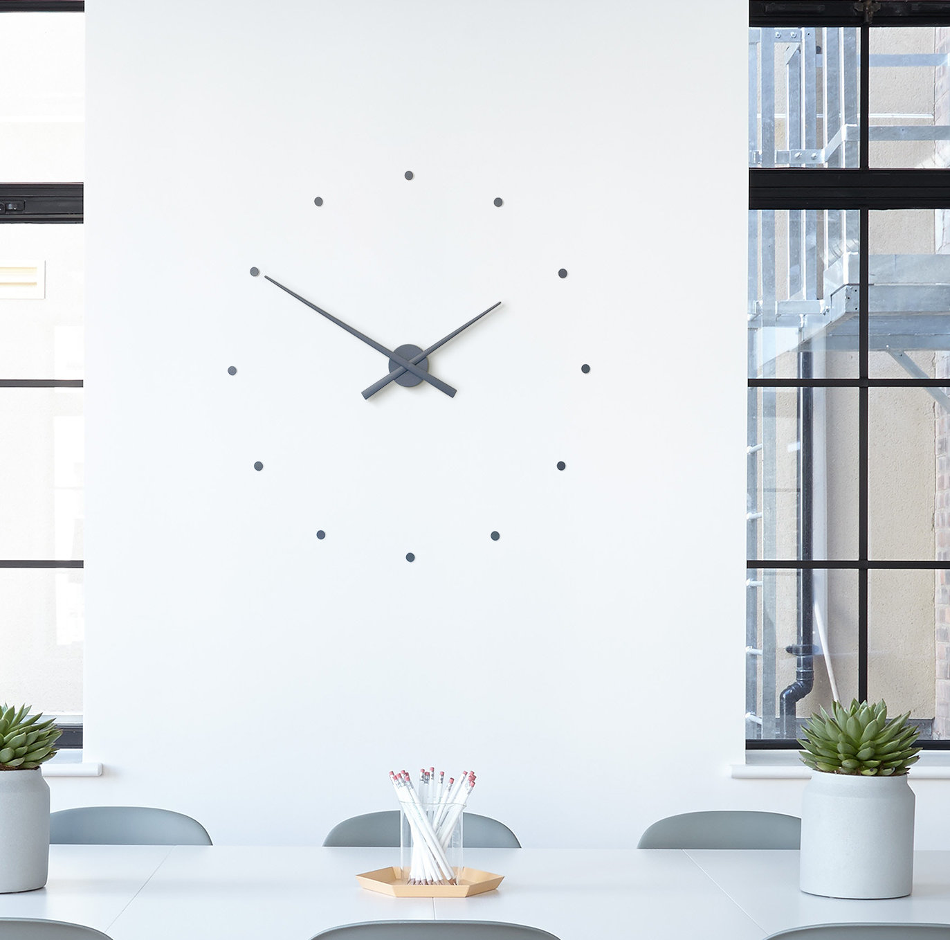 OJ Wall Clock, Gray, Small