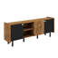 Meuble télé Mid-Century moderne avec armoires de rangement et tablette ouverte-1942245142