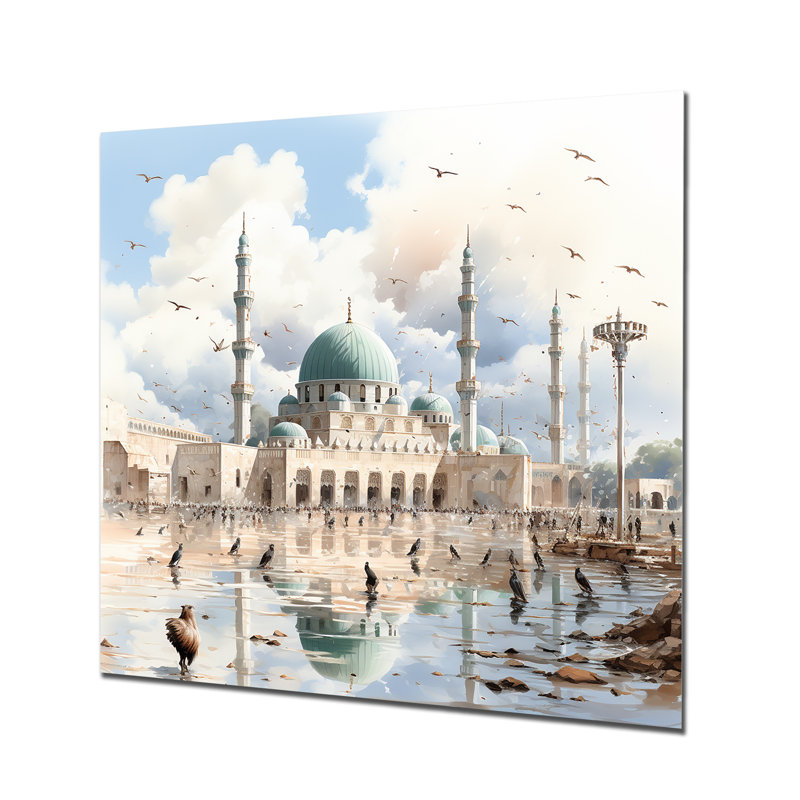 Art mural en métal «Mosquée des propanes», H 29 po x l 29 po