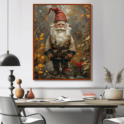 Yellow Red Autumn Garden Guardian - Gnome Wall Decor