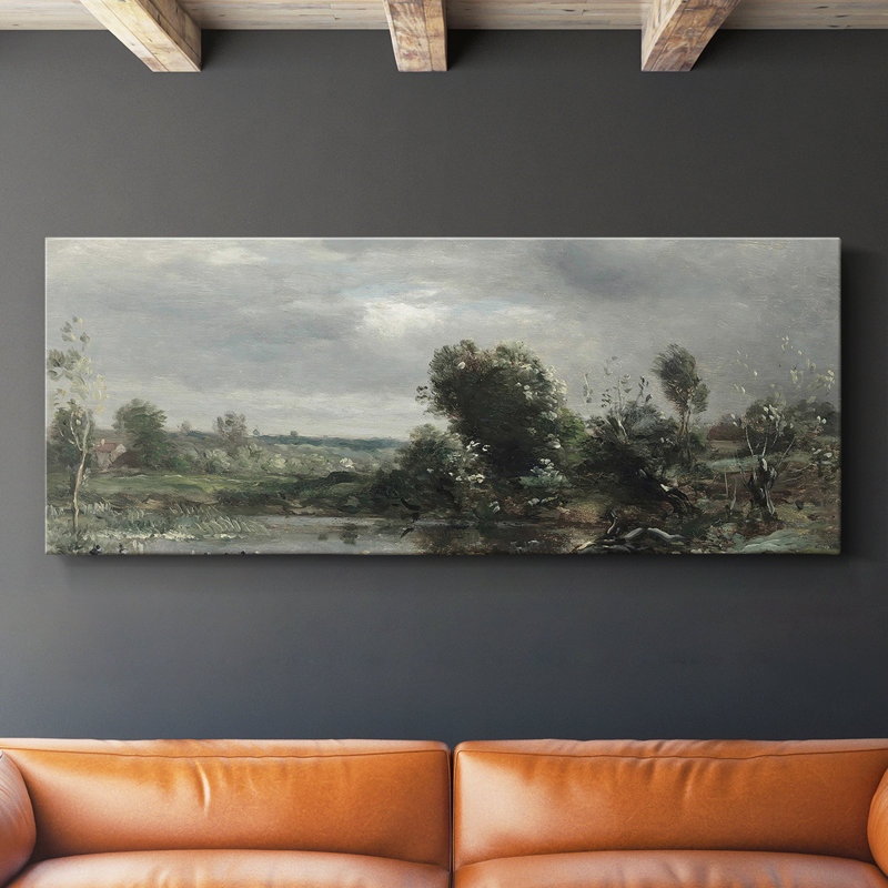 Série paysage - DCL XXVII - Toile tendue avec châssis - Prêt à accrocher, H 16 po x l 40 po