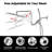 Extra Large Rainfall Shower Head Swivel Extension Arm With Handheld Spray Chrome-111685435