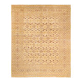 Tapis sable noué à la main de conception unique 8 pi 3 po x 10 pi 3 po Keenan