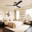 Avaris 52 in. Indoor Brushed Nickel Dual Mount Ceiling Fan with Integrated LED Light and Remote Included