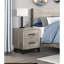 Table de chevet gris avec 2 tiroirs attrayants Anamda