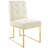 Privy Stainless Steel Upholstered Fabric Dining Chair-79535326-79535316