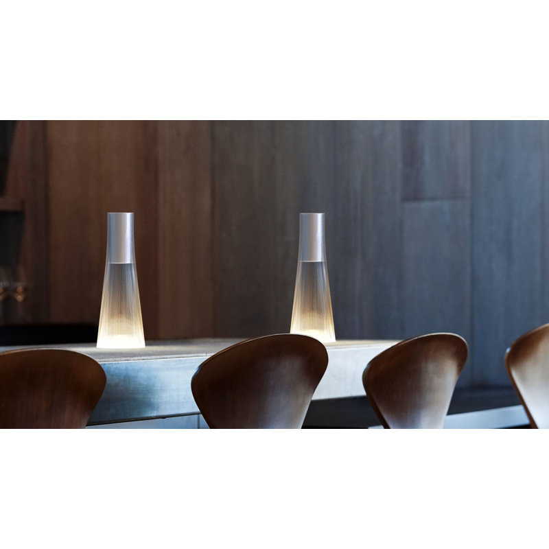 Candél Portable Table Lamp, Black/Smoke