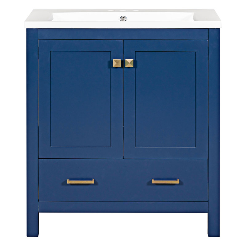 Base de meuble-lavabo moderne avec deux portes et un tiroir