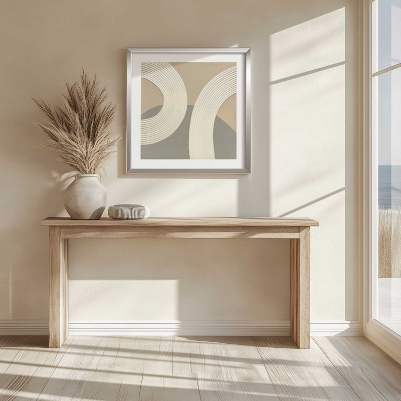 «Rhythm in Neutral Shades I», reproduction sur toile, H 13,75 po x l 13,75 po, Or