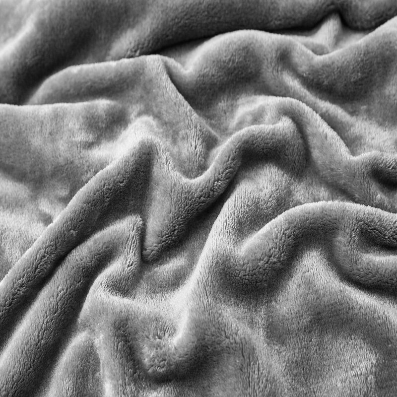 Couverture en molleton ultra doux Nautica, Lit simple, Gris