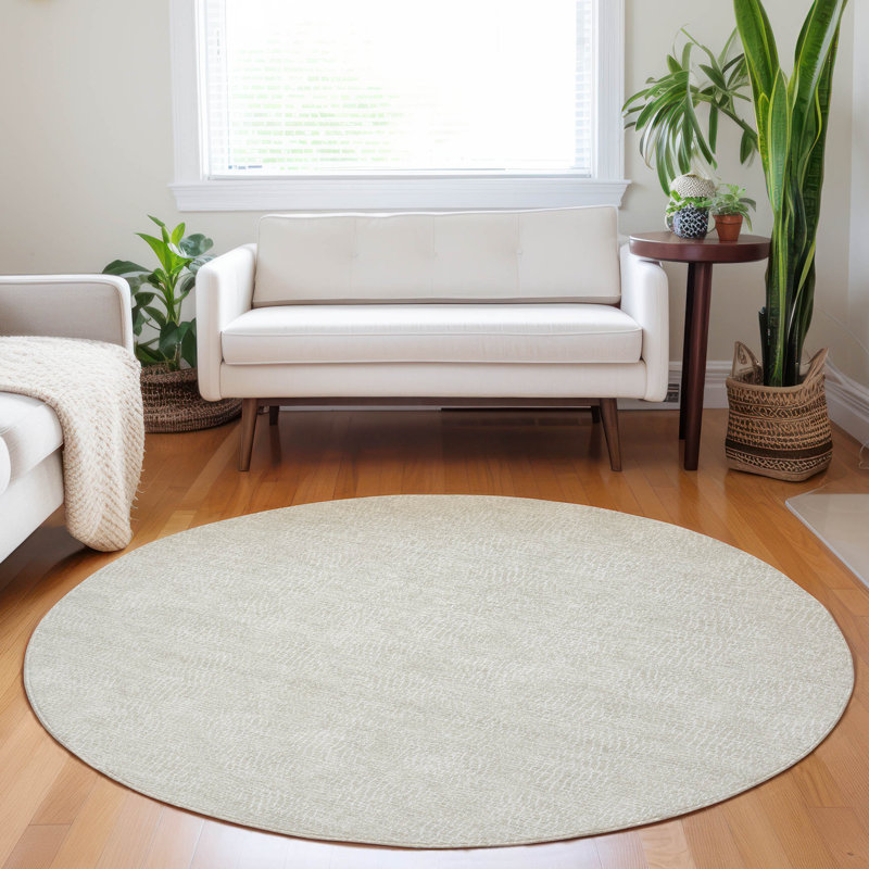 Tapis intérieur / extérieur beige Riyala , 8 pi x 8 pi