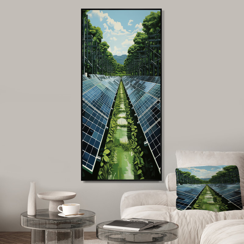 Panneaux solaires Green Solution Field I, Cadre flottant noir, 60" H x 28" W