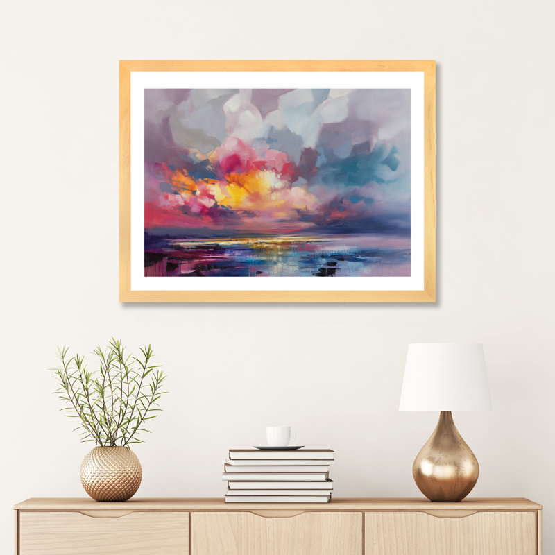 « deplacement » par scott naismith-reproduction d’art, H 16 po x l 24 po x P 1 po, Papier encadré naturel