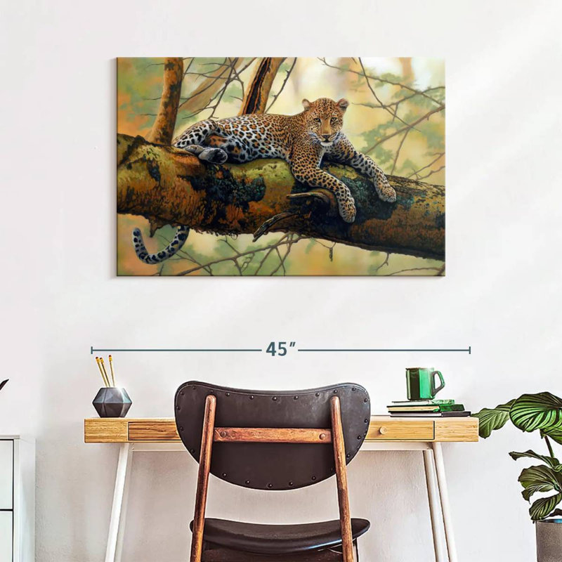 Brampt African Leopard, 26" H x 39" W