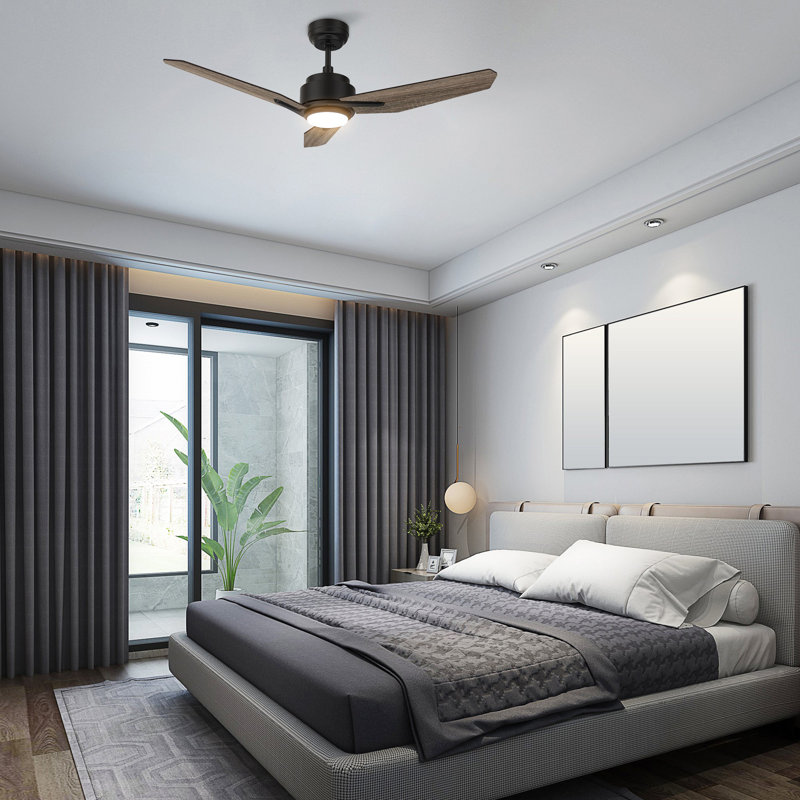 Ventilateur de plafond intelligent Tracer de 48 pouces avec télécommande, ensemble d'éclairage inclus, fonctionne avec l'assistant Google, Amazon Alexa et les raccourcis Siri.