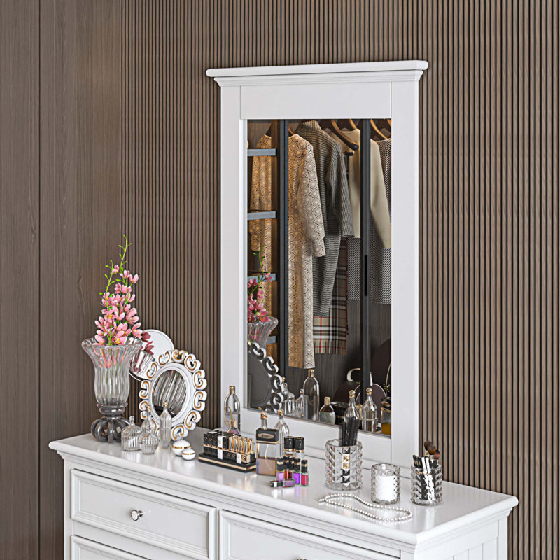 Miroir rectangulaire pour commode en bois