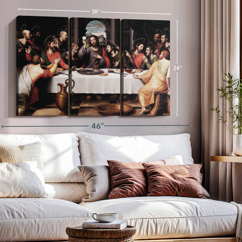 «The Last Supper 1562» sur toile, H 48 po x l 74 po x P 1,25 po
