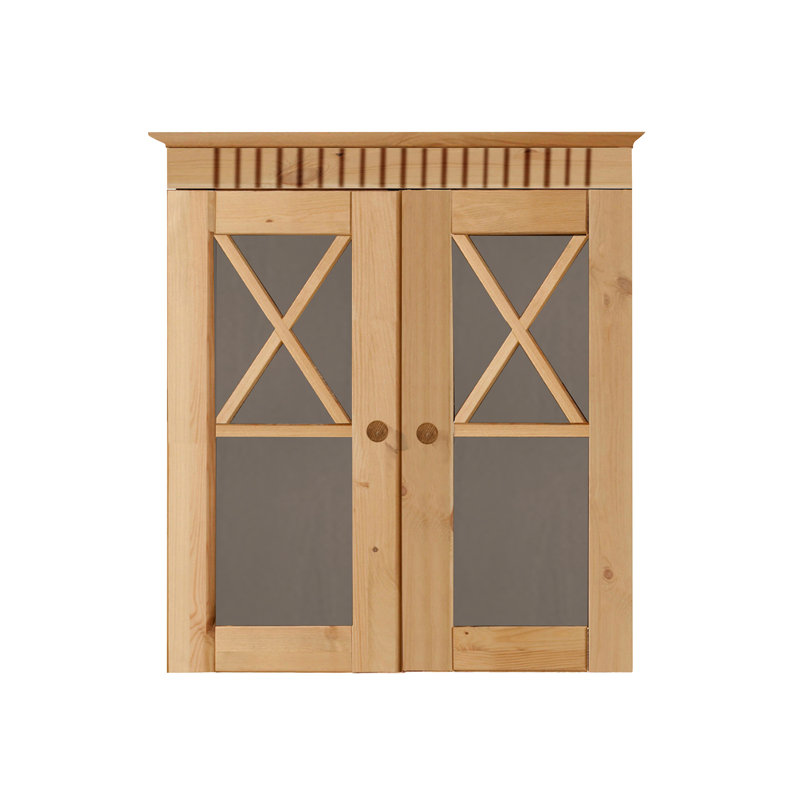 Vernita Solid Wood Bathroom Cabinet, Stain Wax