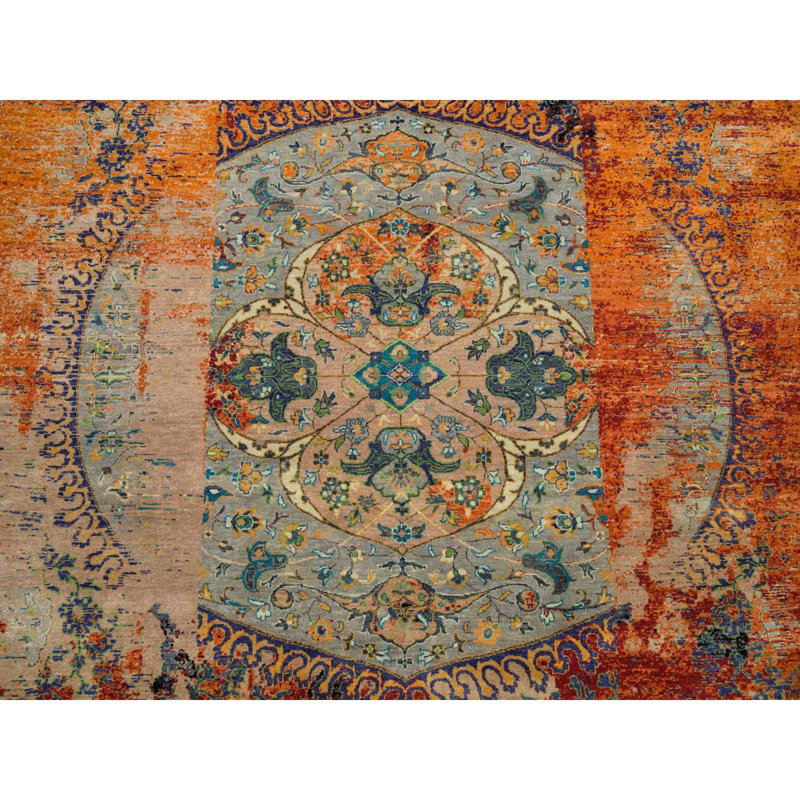 Tapis unique en laine nouvel âge de 10 pi Thalma