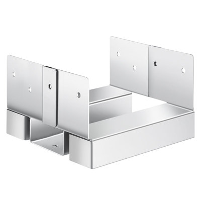VEVOR 6X6 Post Base 10 Pcs, Inner Size 5.49X5.57Inch/139.5X141.5Mm Concrete Post Anchor, Heavy-Duty Zinc-Plated Carbon Steel Posts Brackets With 1 Inch Standoff Elevation, For Concrete Pergolas Patio