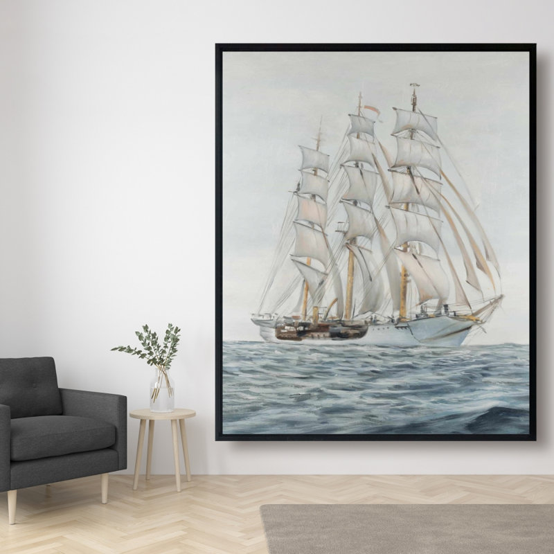 «Ship By A Cloudy Day», reproduction sur toile