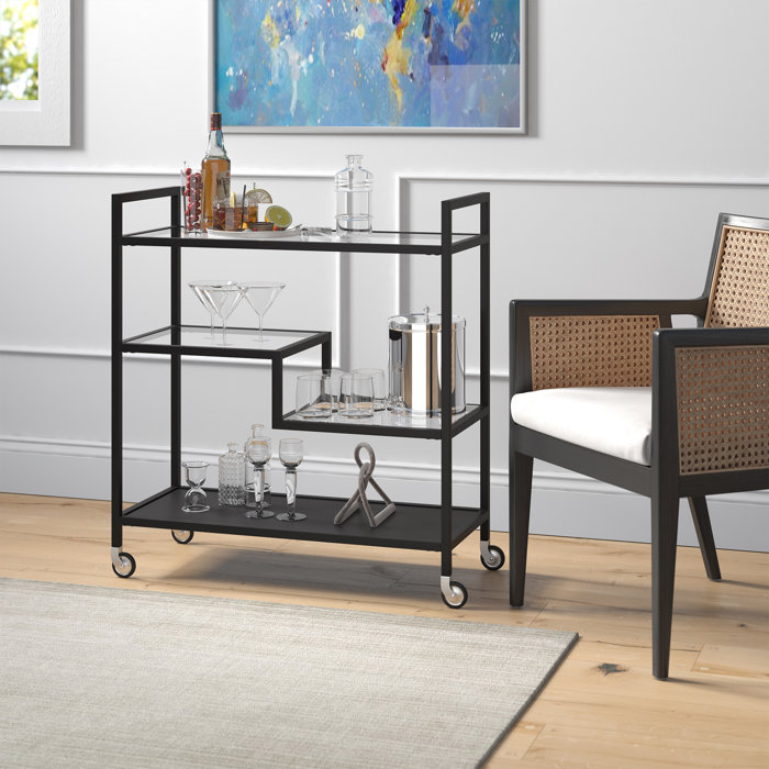 Wade Logan® Beighley Metal Bar Cart & Reviews | Wayfair