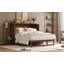 Grand lit escamotable avec port USB et tablettes amovibles de chaque côté, lit escamotable en pin massif pour bureau personnel, chambre d'amis, noyer-1941266391-1941266388