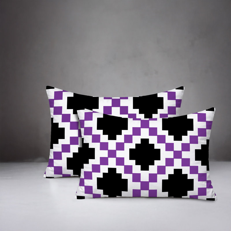 Ensemble de coussins réversibles pour l'intérieur et l'extérieur Kiso, 25x18, Mauve