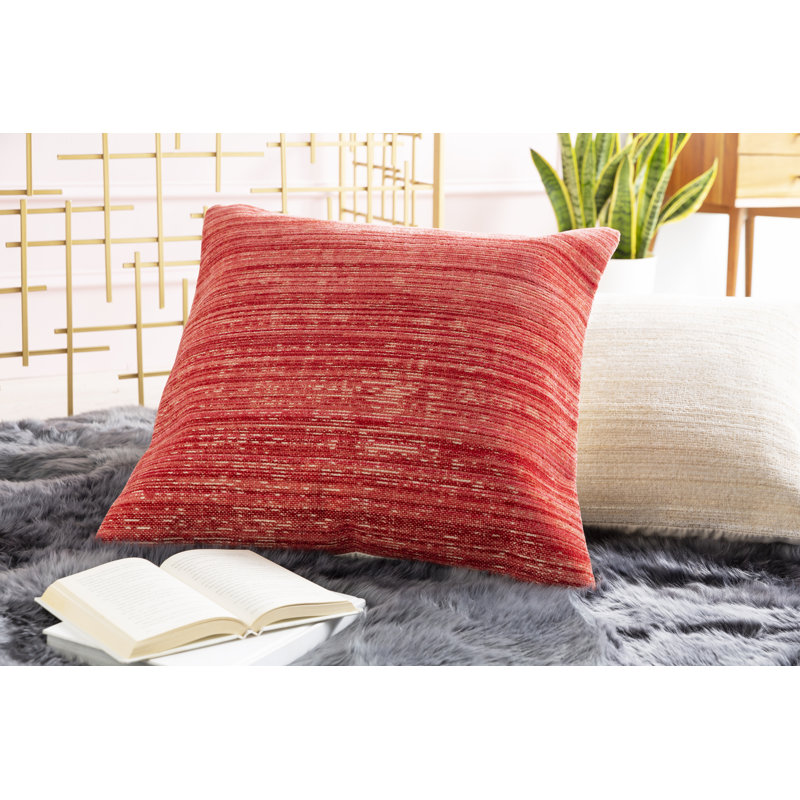 Barletta Cotton Blend Throw Pillow, Down, 27" x 27"